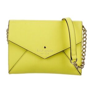 NWOT Kate Spade Neon Yellow Envelope Crossbody